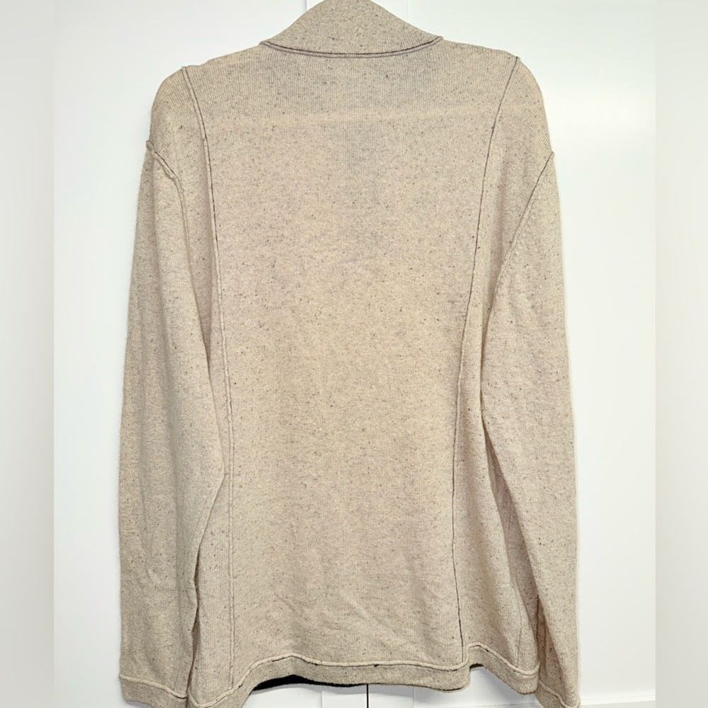 Sold 100% Cashmere Autumn Cashmere Beige/Oatmeal Zip-Up Sweater
